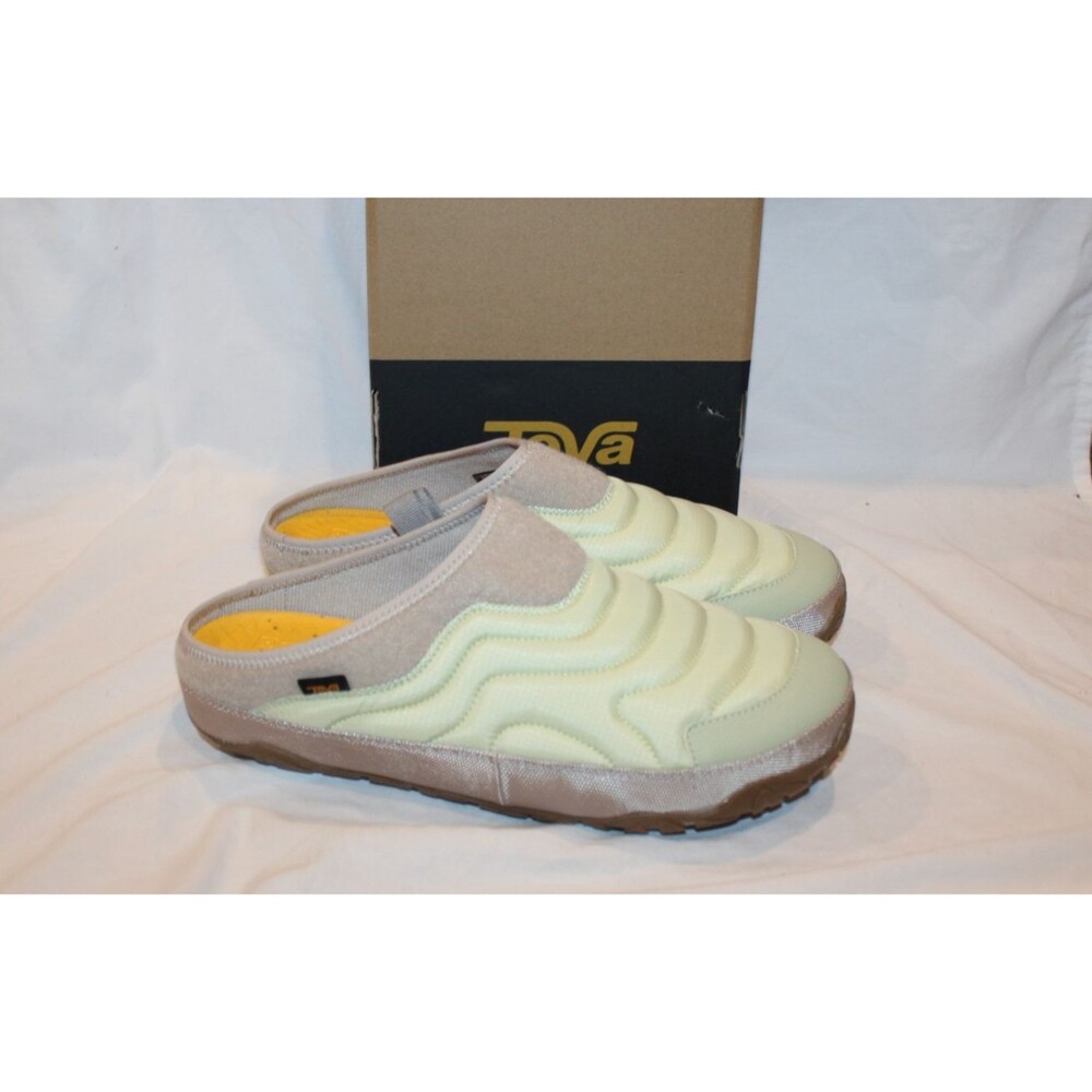 Teva ReEmber Terrain Quilted Water Repellent Mule Slippers Sage Green SZ 13 NIB